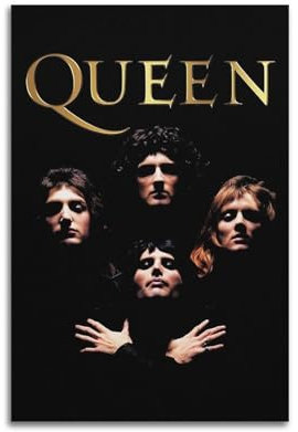 ZHAOART Musikposter Band Queen für Zimmer, ästhetisch, dekorativ, Gemälde, Leinwand, Wandkunst, Wohnheim, Bürodekoration, Geschenk, 30 x 45 cm, ungerahmter Stil