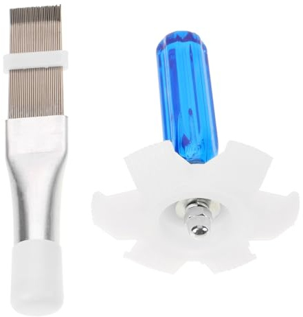 PAMINGONO 2pcs Air Conditioner Fin Comb Cleaner for Ac Radiator Condenser Brush Cleaning Tool Kit