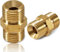 2 Pièces Raccord en Laiton 1/4 Pouce, Adaptateur Raccord Gaz Propane Double Mâle 1/4 Pouce, Connecteur pour Raccords Gaz, Plomberie, Climatisation et Panneaux Solaires