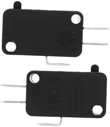 SHINEOFI 2pièces Interrupteur De Porte De Micro-ondes à Broches Normalement Ouvertes Lot De Remplacements Pour Fours à Micro-ondes Cuiseurs à Riz Et Réfrigérateurs
