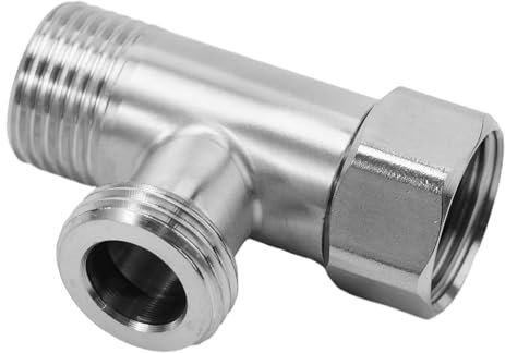 Badewannen- und Duschumstellventile 1PC G1/2 T-Ventil Bidet Sprayer Dusche Fitting Warmwasserbereiter Toilette Umschaltventil Kupfer Live Joint Plating Drei-Wege-Gerät