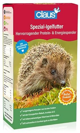 Claus Spezial-Igelfutter | 1,5 kg | Mischfuttermittel für Igel | Artgerechte Mischung für hilfsbedürftige Igel mit Fleisch, Insekten & Ei | Mit vielen Vitaminen & Mineralien