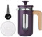 La Cafetière Pisa 3 Cup Cafetière In Purple, Durable Stainless Steel Plunger, Heat Resistant French Press With Stylish Natural Wood Handle, Versatile Coffee And Tea Plunger, 350ml