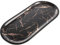Didiseaon Assiette en Céramique Marbre Noir et Or Plateau Ovale 1 Pièce pour Dîner pour Snacks et Présentations Matériau Solide Décoration de Table