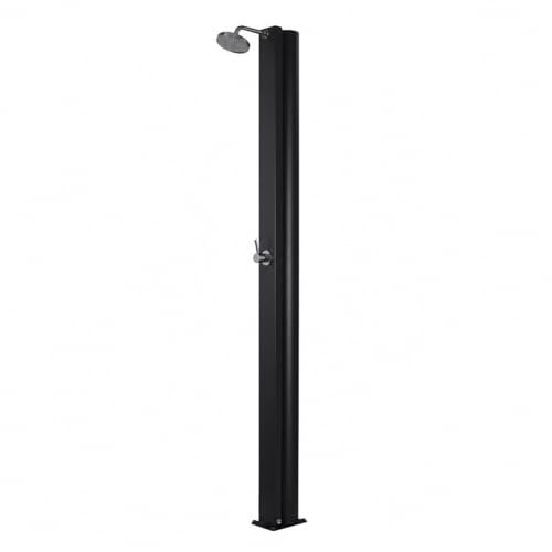 KURIL Ion Pure Ducha Solar Exterior 30 L Acero Inoxidable – para Piscina y Jardín – Agua Caliente Gratis con Energía Solar – Uso Residencial y Público