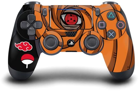 Head Case Designs Offizielle Naruto Shippuden Tobi-Maske Ikonisch Vinyl Haut Gaming Aufkleber kompatibel mit Sony PlayStation 4 PS4 DualShock 4 Controller