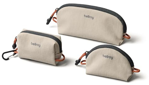 Bellroy Lite Pocket Trio, Leichte Mini-Beutel, 3er-Set - Ash | 3er-Set superleichte Mini-Beutel zum Organisieren und Befestigen an deiner Tasche