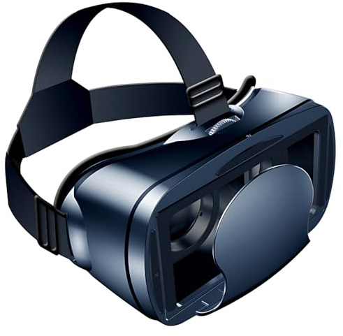 3D Virtual Reality Headset, VR Goggles with Anti-Blue Light Lenses, 120° Wide-Angle Viewer, Adjustable Head Strap, Compatible with 5-7 Inch Smartphones, for Immersive VR Apps and Games