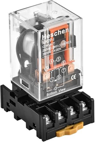 Heschen Relè di uso MK2P-I AC 220 V bobina DPDT 8 pin con presa terminale plug-in PYF83A