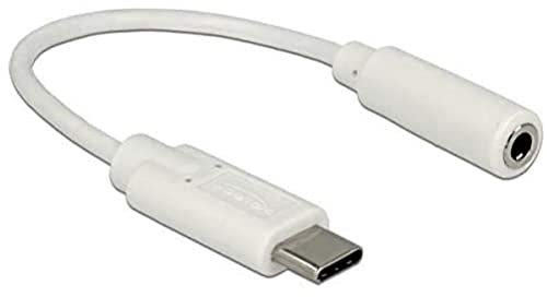 DeLOCK Adapter Audio USB Type-C Stecker > Klinkenbuchse 14 cm Weiß