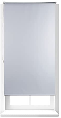 Relaxdays termica oscurante avvolgibile, protezione dal calore termico, Tenda a rullo, Klemmfix, senza viti, Finestra 90 x 160 cm, Bianco, tessuto, 90x160