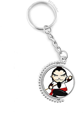 DIYthinker China Meisterwerk Die Outlaws von Marsh Drehbare Schlüsselanhänger Ringe 1.2 Zoll x 3.5 Zoll Mehrfarbig