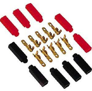 Obiettivo 36 Kit FASTON Maschio Passo 2.86mm 10PZ E COPRIFASTON 5pz Rossi + 5pz Neri