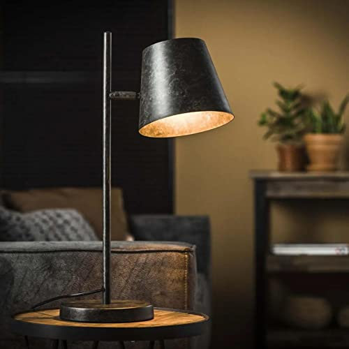 famlights Industrie Tischlampe Heinrich Vintage Metall Wohnzimmerlampe Nachttischlampe Vintage Landhaus Industrial Schlafzimmer Wohnzimmer/Steampunk Tischleuchte/designer Stehlampe Tischlampe e27