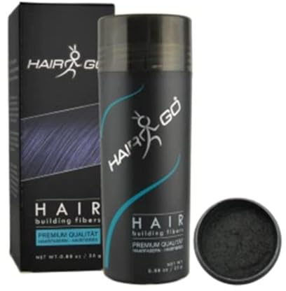 HAIR GO Premium Schütthaar zur Haarverdichtung | Haarpuder | Streuhaar | Haarauffüller | Haarausfall | Haarverdichter 100% natürlich & vegan, 1er Pack, (1x 25 gr.) (dunkelbraun)
