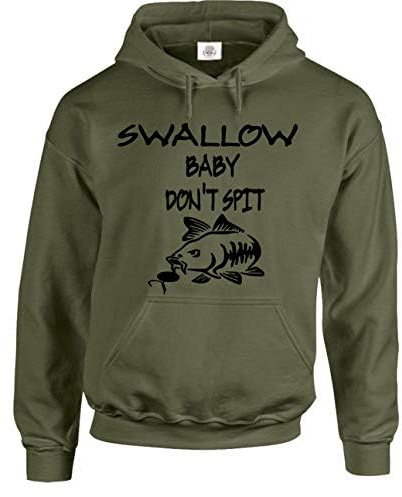 Fishing Carp Swallow Baby Don't Spit Hoodie Gifts for Men Fishermen Angling Clothing Hoody