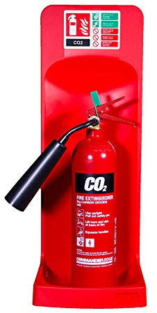 Single Red Fire Extinguisher Stand - Commander