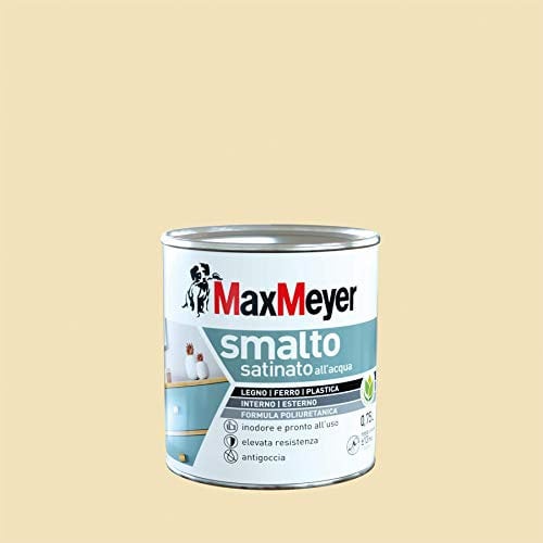 Maxmeyer Smalto All'Acqua Poliuretanico Satinato Bianco Panna 0,75 L