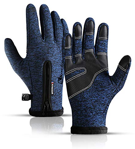 Podanic Herren Ski warme Handschuhe, Wind- und wasserdichte Sport Handschuhe, rutschfest MTB-Handschuhe, Touchscreen-Funktion Fahrradhandschuhe, Winterhandschuhe für Herren&Damen