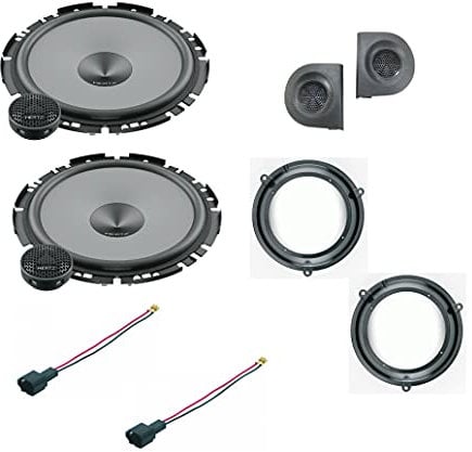 Kit 4 Casse Compatibile con Fiat Panda dal 2003 al 2012 169 seconda serie Con Adattatori E Supporti tweeter e Altoparlanti Hertz UNO ANTERIORE K170