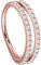 PIERCINGLINE Segmentring Clicker Chirurgenstahl 2 RINGE + KRISTALLE Piercing Ohr Helix Lippe Roségoldfarben 8 mm
