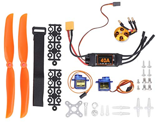 RiToEasysports Accessoire d'avion RC 40A XT60T ESC 2212 KV1400 Moteur SG90 Servo 8060 Kit D'hélice pour Drones RC Hélicoptères FPV