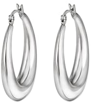 BREIL - Damenohrringe Hyper Collection TJ3044 - Damenschmuck - Leichte Stahl-Ohrringe für Damen, mit Hochglanzoberfläche und Steckverschluss - Silber