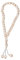 Buachois Gebetskette Islam 33 Perlen Muslimische Harz Mala Halskette Gebetsperlen Stretch Armband Muslim Tasbih Misbaha Koran Gebet Perlenarmband für Frauen Männer Geschenk, Beige