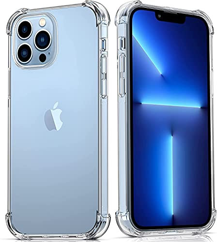 TWICK- Transparent, Clear, Shockproof Case For Apple iPhone 13, iPhone 13 Mini, iPhone 13 Pro, iPhone 13 Pro Max - Soft Gel, Anti Scratch, Quality Item (iPhone 13 Pro Max)