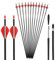 ACCMOS ID 5,2 mm Spine 350 Bogensport Carbonpfeil 28 Zoll Jagdpfeil, Schrauben Pfeilspitze, für Erwachsene Jugend Pfeil und Bogen Schießen 12 Stück (red-w Spine 350, 28inch)