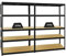 PROREGAL Mega Deal 2er-Set Schwerlastregale Big Elephant 180x120x60cm mit 5 Ebenen Fachlast 250kg Schwarz