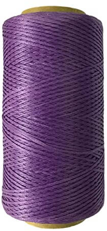 Anawakia 260 m Wachsfaden Nähgarn Allesnäher Gewachst Ledergarn Wachsband Thread Cord Ledergarn Nähen Handwerk Sattlergarn Zwirn Ø 0.8 mm (Lila)