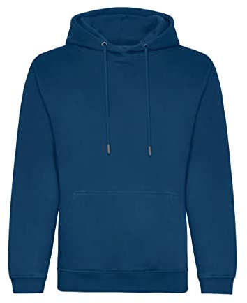 AWDis Just Hoods JH201 Unisex Organisch Kapuzenpullover - Tintenblau - L