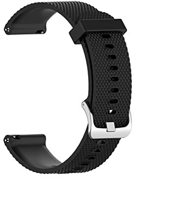 Bracelet de rechange en silicone pour montre connectée Garmin Vivoactive 4S Vivoactive 4 Noir Taille 18 mm Vivoactive 4S