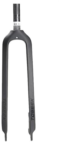 BestParts Toseek 1-1/8 27.5 MTB Front Fork, 3K T800 Full Carbon Fiber Rigid Disc Brake, 28.6mm Threadless Straight Tube Superlight Mountain Bike Fork, 27.5