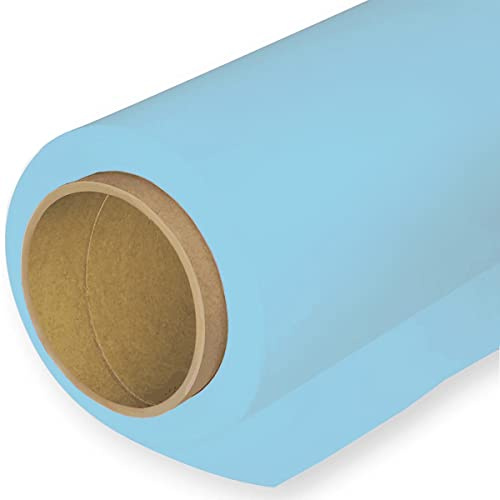 BOLLUMA Seamless Background Paper Backdrop 1.35x10m / 4.4x32.8ft, Sky Blue, 60, Photo Studio Paper Roll for Portrait, Product, Pet, Family Photography Shooting, Video Filming