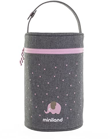 Miniland - Funda Isotérmica para Termos y Biberones Thermibag, Bolsa Térmica con Asa para Transportar Fácilmente 700ml (Rose)
