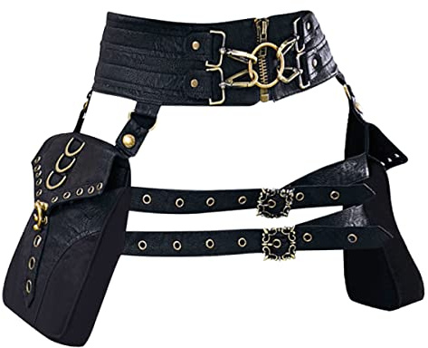 Gürteltasche, Hüfttasche, Bauchtasche, Steampunk, Handyhalterung, lässig, Mittelalter, Renaissance, Cosplay, Kostüm-Zubehör