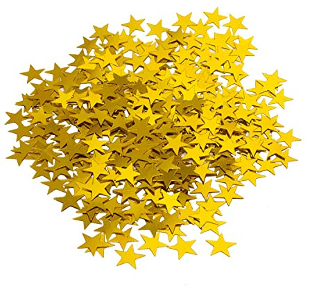 Oblique Unique® XXL Set Stern Konfetti Gold für Geburtstag Jubiläum Hochzeit Feier Party Tisch Deko Weihnachten Sterne Streudeko 42g