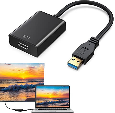 USB a HDMI Convertidor Adaptador 1080P HD Audio Video Cable Convertidor USB 3.0/2.0 a HDMI para PC Laptop Proyector HDTV Gráficos de Monitores Múltiples