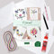 Katy Sue Floral Guided Paper Quilling Kit with Quilling Tool, Angled Craft Tweezers & 60ml of Anita's Tacky PVA Glue