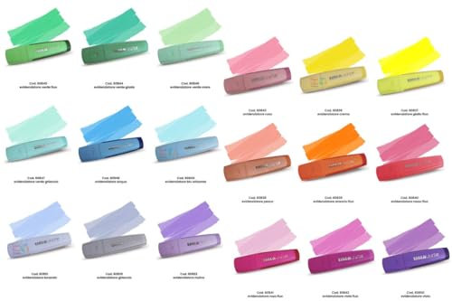 Tinta Unita Evidenziatore Fluo impugnatura Soft Touch Giallo arancio fucsia Viola