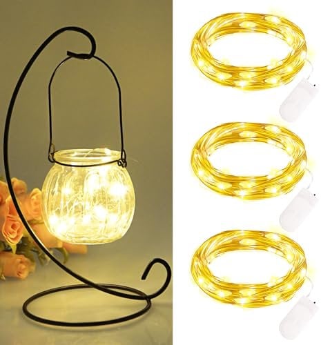 FFZZKJ Mini catena luminosa con batteria, 3 pezzi, 2 m, 20 LED, per esterni, funzionamento a batteria, impermeabile, per interni, decorazione della casa, regalo, decorazione per matrimonio, Natale,