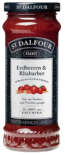 St. Dalfour Frutas para untar fresas y mermelada de ruibarbo 284g
