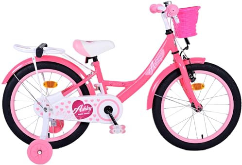 Volare Ashley Kinderfahrrad - Mädchen - 18 Zoll - Rosa/Rot