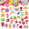 BETESSIN 186pcs Moosgummi Aufkleber Frühling Schaumstoff Sticker Selbstklebend Blumen Sommer Schaum Aufkleber zum Basteln Pflanzen Sticker für Scrapbooking Karten Fenster Zimmer Dekoration
