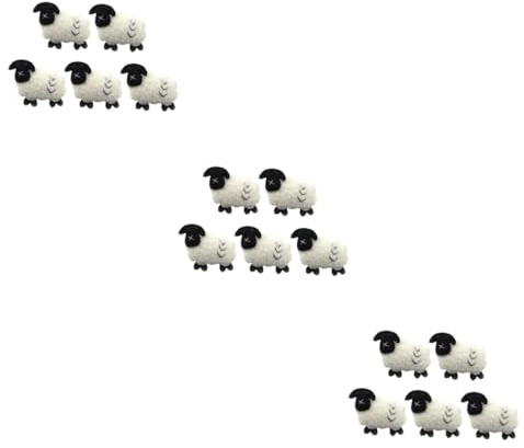 EXCEART 15stücke Mini Schaf Wollfilz Schlüsselanhänger Dekoration Lamm Charms Für Handwerk Und Bastelprojekte Niedliche Wollfilz Accessoires