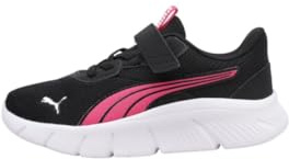 PUMA Flexfocus Modern Ac+ PS Sneaker für Kinder, Puma Schwarz, Puma Rosa, Puma Weiß, 12 UK