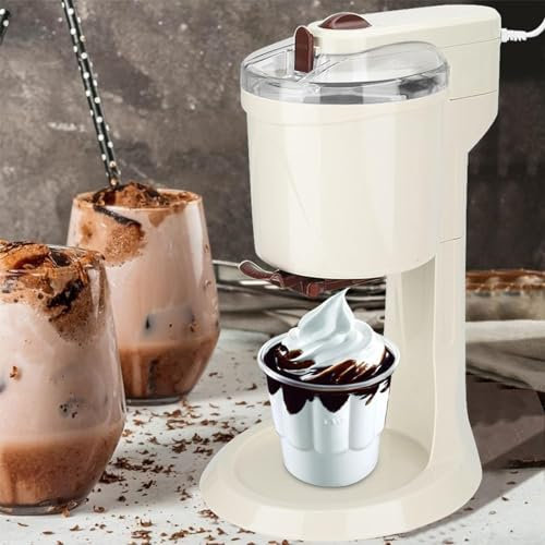 JJENXYYDS Ice Cream Maker Machine with Compressor,Soft Serve Ice Cream Machine,Fully Automatic Mini Fruit Ice Cream Cone Makerfor Home Simple One Push Operation