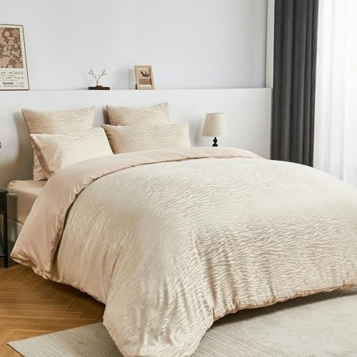 Luowei Leopard Bettwäsche 135x200 cm Khaki Erwachsener Bettwäsche Set mit Kissenbezug 80 x 80cm Uneben Oberfläche Berühren Wende Bettbezug 2 Teilig Bequem Schick mit Reissverschluss